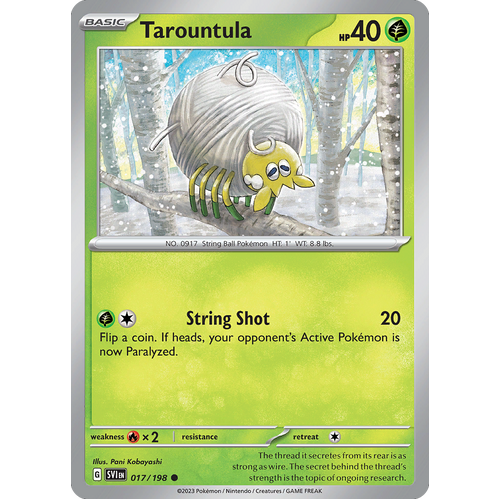 Tarountula 017/198 Common Scarlet & Violet Pokemon Card