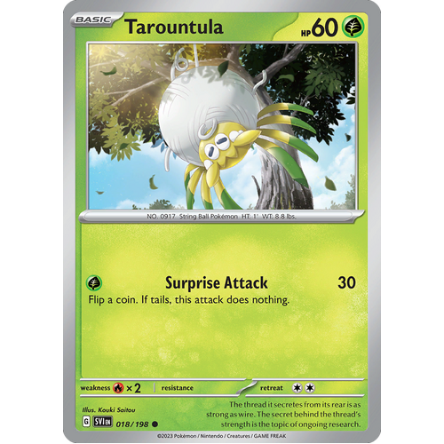 Tarountula 018/198 Common Scarlet & Violet Pokemon Card