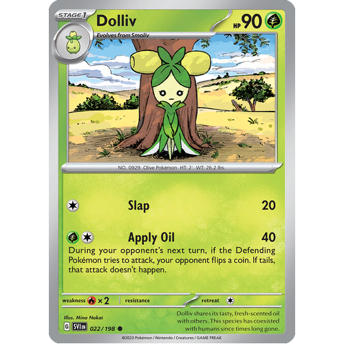 Dolliv 022/198 Common Scarlet & Violet Pokemon Card