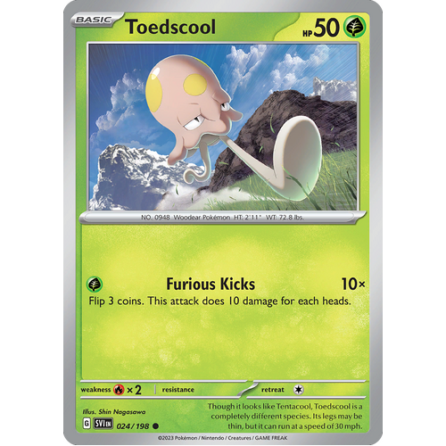 Toedscool 024/198 Common Scarlet & Violet Pokemon Card