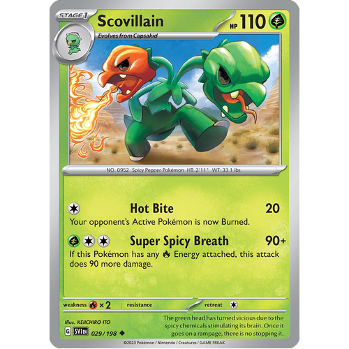 Scovillain 029/198 Uncommon Scarlet & Violet Pokemon Card