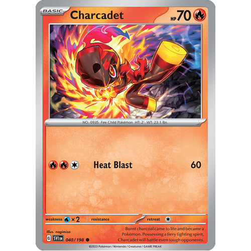 Charcadet 040/198 Common Scarlet & Violet Pokemon Card