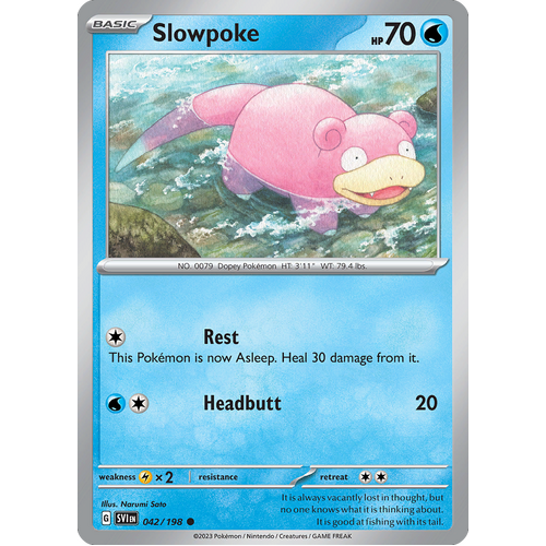 Slowpoke 042/198 Common Scarlet & Violet Pokemon Card