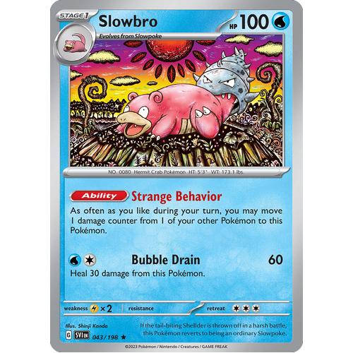 Slowbro 043/198 Rare Scarlet & Violet Pokemon Card