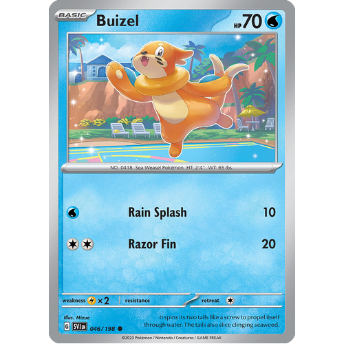 Buizel 046/198 Common Scarlet & Violet Pokemon Card