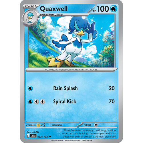 Quaxwell 053/198 Uncommon Scarlet & Violet Pokemon Card