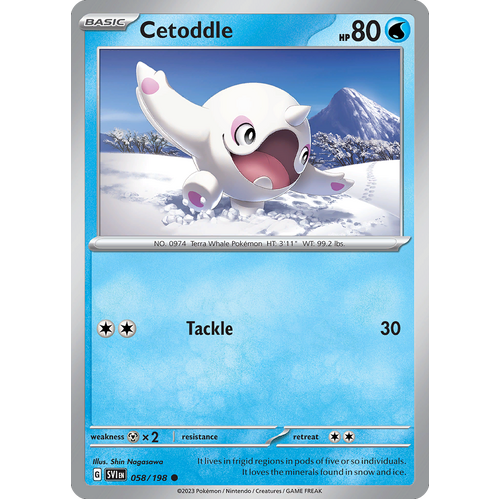 Cetoddle 058/198 Common Scarlet & Violet Pokemon Card