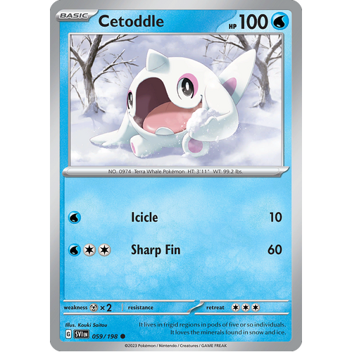 Cetoddle 059/198 Common Scarlet & Violet Pokemon Card