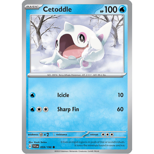 Cetoddle 059/198 Common Scarlet & Violet Pokemon Card