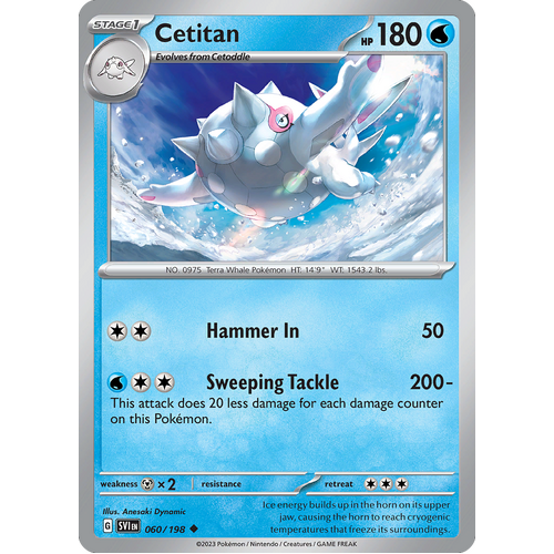 Cetitan 060/198 Uncommon Scarlet & Violet Pokemon Card