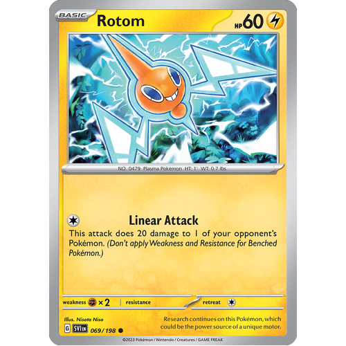 Rotom 069/198 Common Scarlet & Violet Pokemon Card