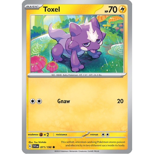 Toxel 071/198 Common Scarlet & Violet Pokemon Card