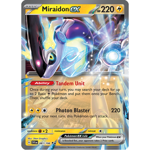 Miraidon ex 081/198 Double Rare Scarlet & Violet Pokemon Card