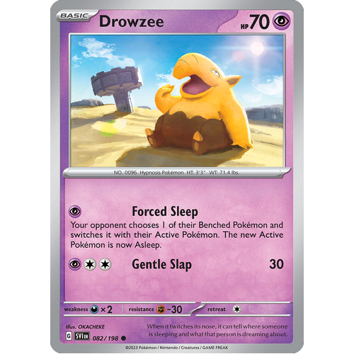 Drowzee 082/198 Common Scarlet & Violet Pokemon Card