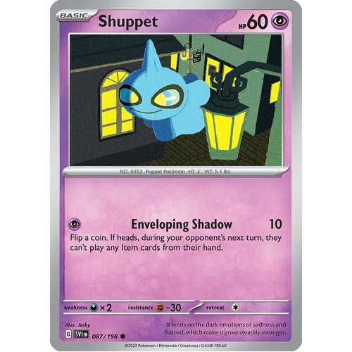 Shuppet 087/198 Common Scarlet & Violet Pokemon Card
