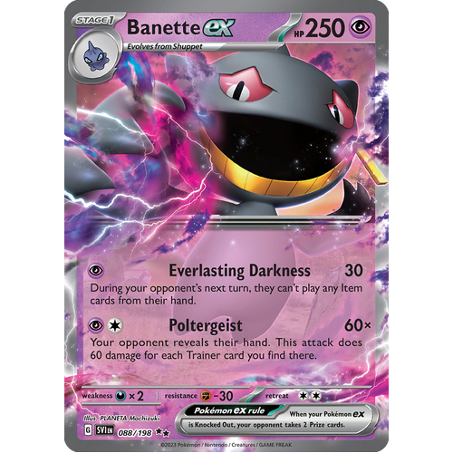 Banette ex 088/198 Double Rare Scarlet & Violet Pokemon Card