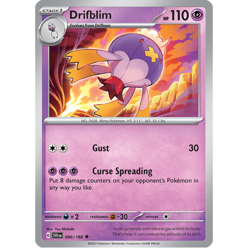 Drifblim 090/198 Uncommon Scarlet & Violet Pokemon Card