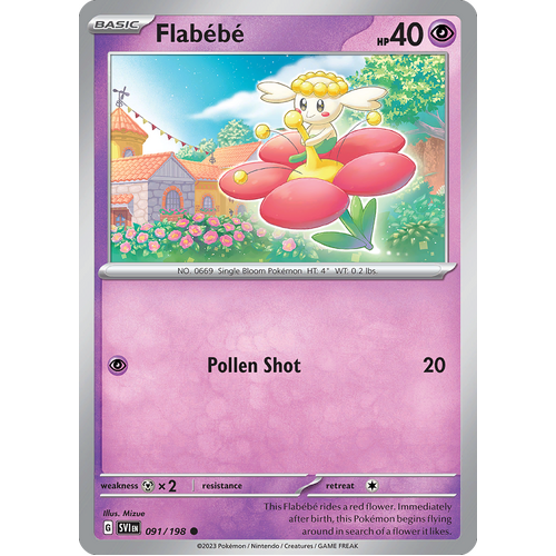 Flabebe 091/198 Common Scarlet & Violet Pokemon Card
