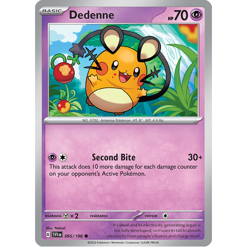 Dedenne 095/198 Common Scarlet & Violet Pokemon Card