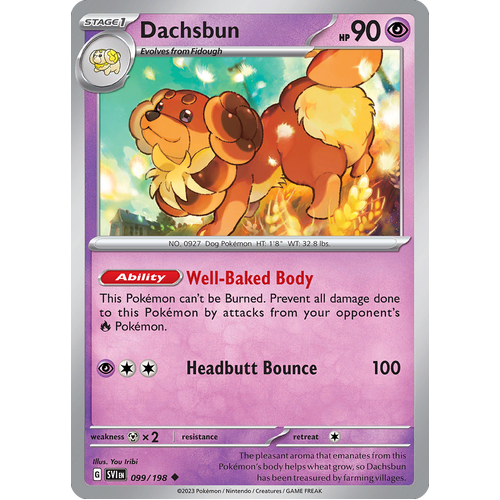 Dachsbun 099/198 Uncommon Scarlet & Violet Pokemon Card