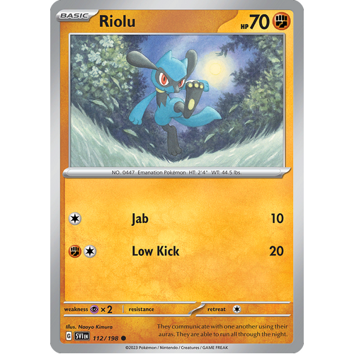 Riolu 112/198 Common Scarlet & Violet Pokemon Card