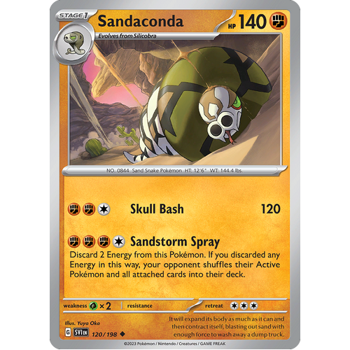 Sandaconda 120/198 Uncommon Scarlet & Violet Pokemon Card