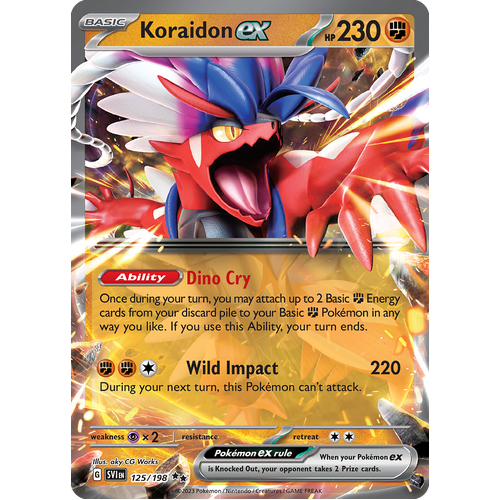 Koraidon ex 125/198 Double Rare Scarlet & Violet Pokemon Card