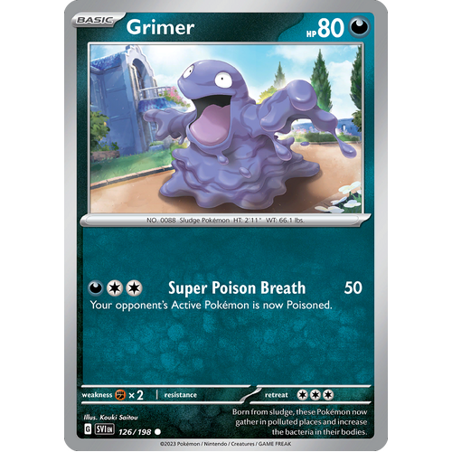 Grimer 126/198 Common Scarlet & Violet Pokemon Card