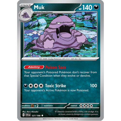 Muk 127/198 Uncommon Scarlet & Violet Pokemon Card