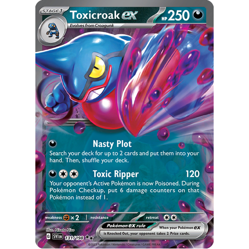 Toxicroak ex 131/198 Double Rare Scarlet & Violet Pokemon Card