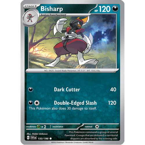 Bisharp 133/198 Common Scarlet & Violet Pokemon Card