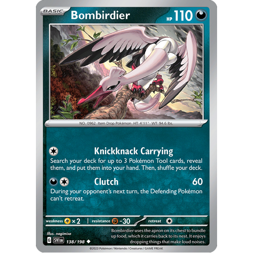 Bombirdier 138/198 Uncommon Scarlet & Violet Pokemon Card