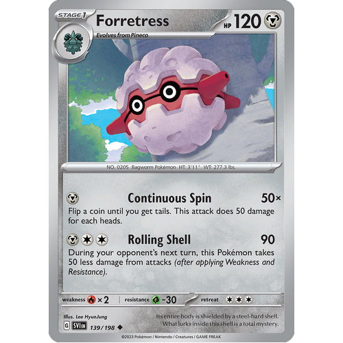 Forretress 139/198 Uncommon Scarlet & Violet Pokemon Card