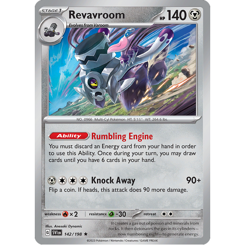 Revavroom 142/198 Rare Scarlet & Violet Pokemon Card