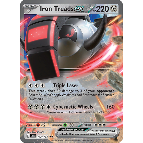 Iron Treads ex 143/198 Double Rare Scarlet & Violet Pokemon Card