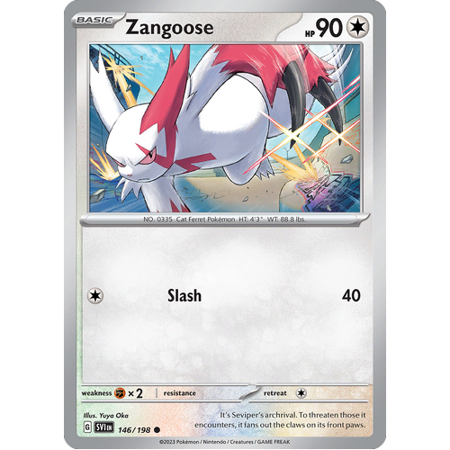 Zangoose 146/198 Common Scarlet & Violet Pokemon Card