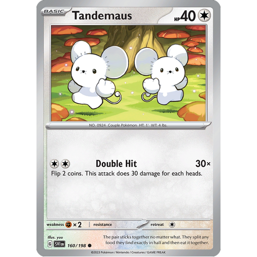 Tandemaus 160/198 Common Scarlet & Violet Pokemon Card