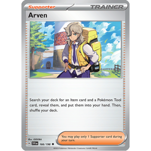 Arven 166/198 Uncommon Scarlet & Violet Pokemon Card
