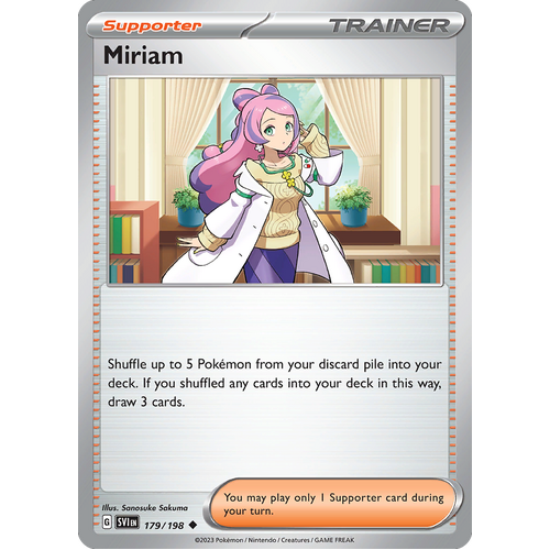 Miriam 179/198 Uncommon Scarlet & Violet Pokemon Card