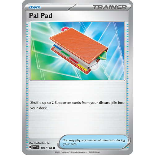 Pal Pad 182/198 Common Scarlet & Violet Pokemon Card