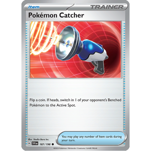 Pokemon Catcher 187/198 Common Scarlet & Violet Pokemon Card