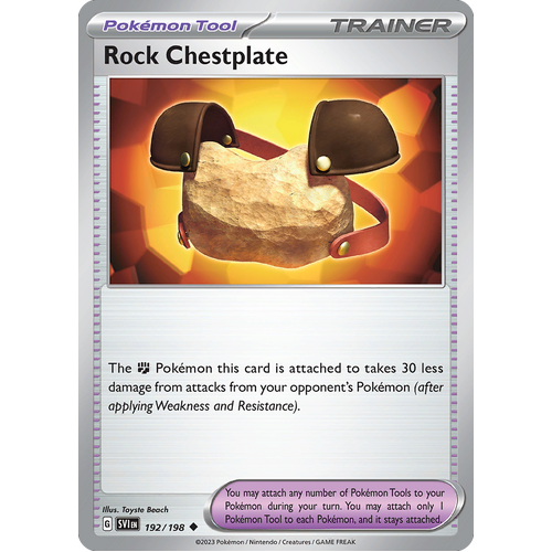 Rock Chestplate 192/198 Uncommon Scarlet & Violet Pokemon Card