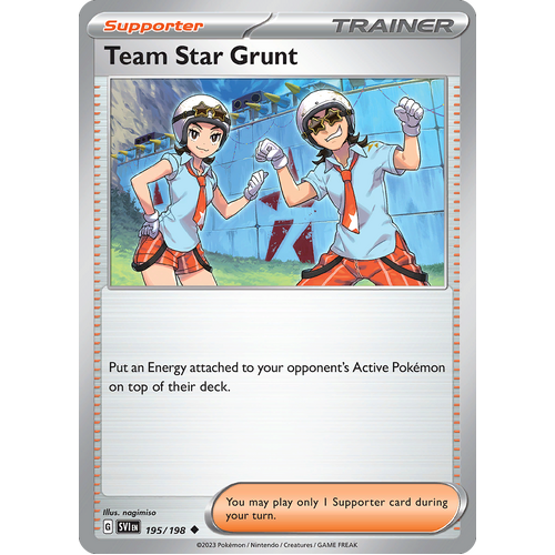 Team Star Grunt  195/198 Uncommon Scarlet & Violet Pokemon Card