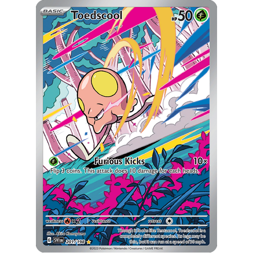 Toedscool 201/198 Illustration Rare Scarlet & Violet Pokemon Card