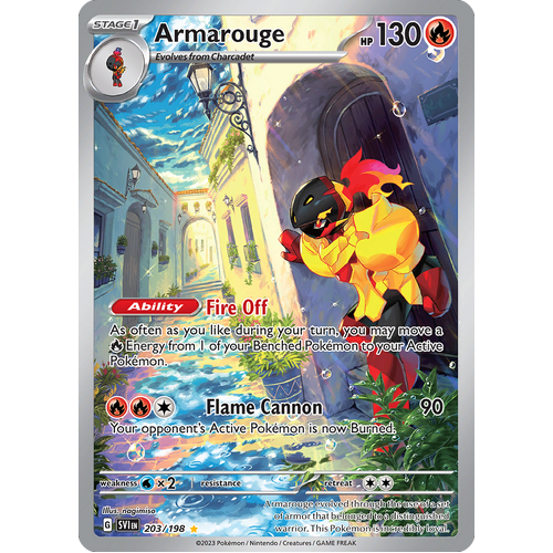 Armarouge 203/198 Illustration Rare Scarlet & Violet Pokemon Card