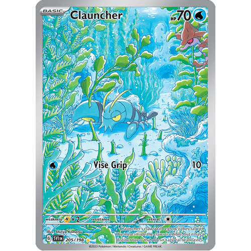 Clauncher 205/198 Illustration Rare Scarlet & Violet Pokemon Card