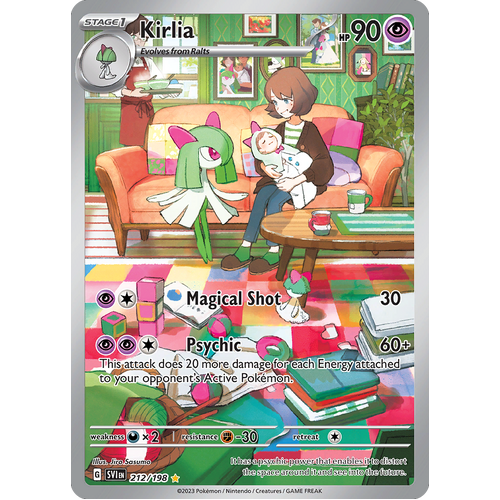 Kirlia 212/198 Illustration Rare Scarlet & Violet Pokemon Card