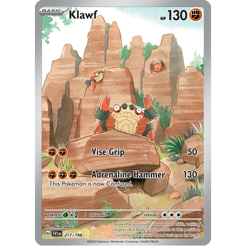 Klawf 217/198 Illustration Rare Scarlet & Violet Pokemon Card