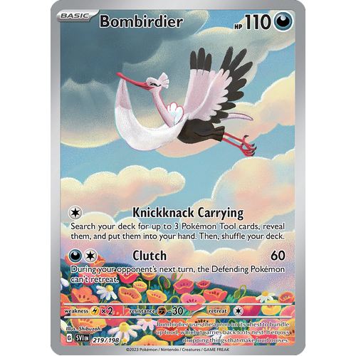 Bombirdier 219/198 Illustration Rare Scarlet & Violet Pokemon Card