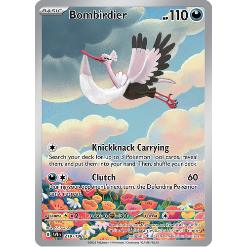 Bombirdier 219/198 Illustration Rare Scarlet & Violet Pokemon Card